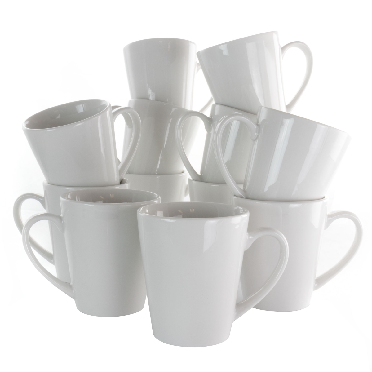 Picture of Elama EL-HOLT 10 oz Holt Porcelain Mug Set, White -12 Piece