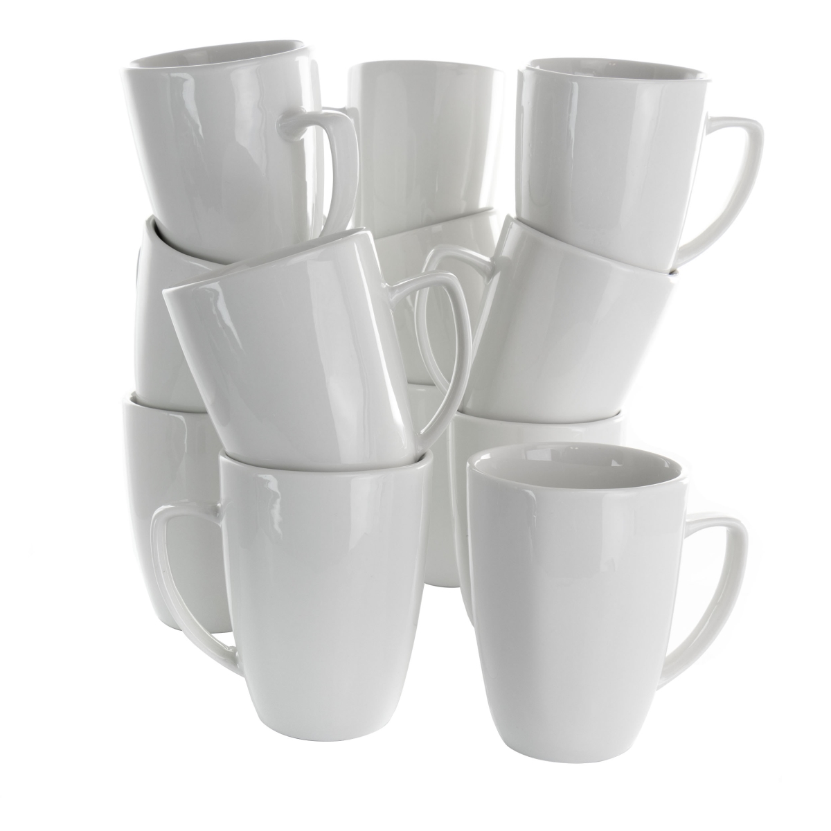 Picture of Elama EL-RILEY 12 oz Riley Porcelain Mug Set, White - 12 Piece