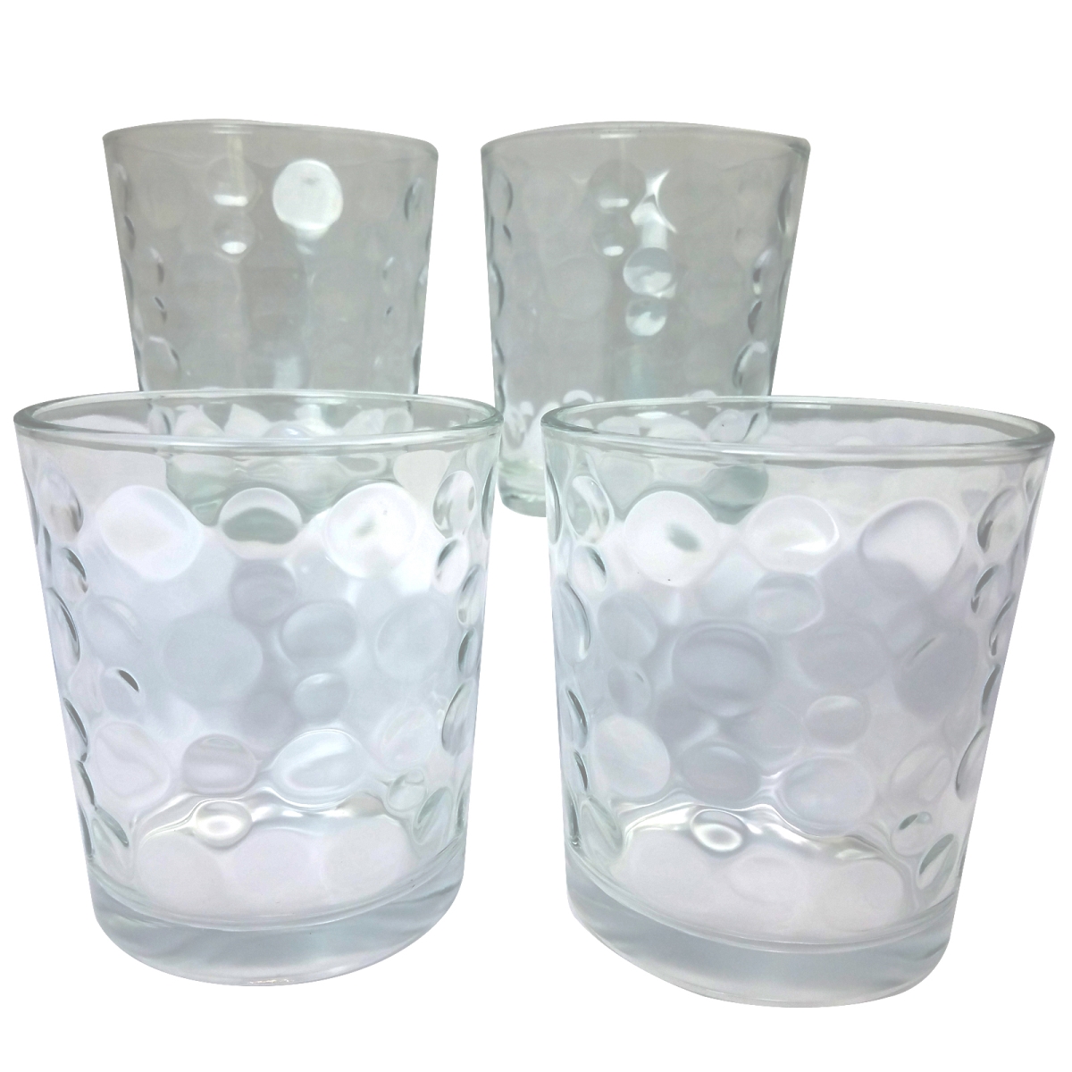 Picture of Gibson 92087.04 13 oz Great Foundations Double Old Fashioned Glass Set&#44; Bubbles Pattern - 4 Piece