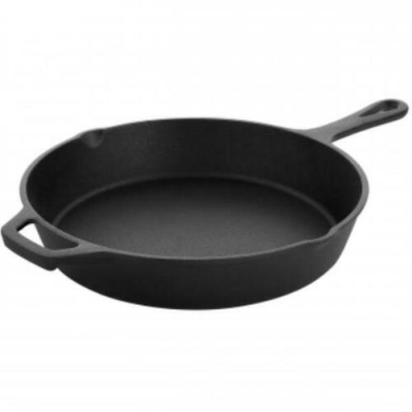 Picture of MegaChef MCCI-1010 10 in. Round Preseasoned Cast Iron Frying Pan with Handle, Black