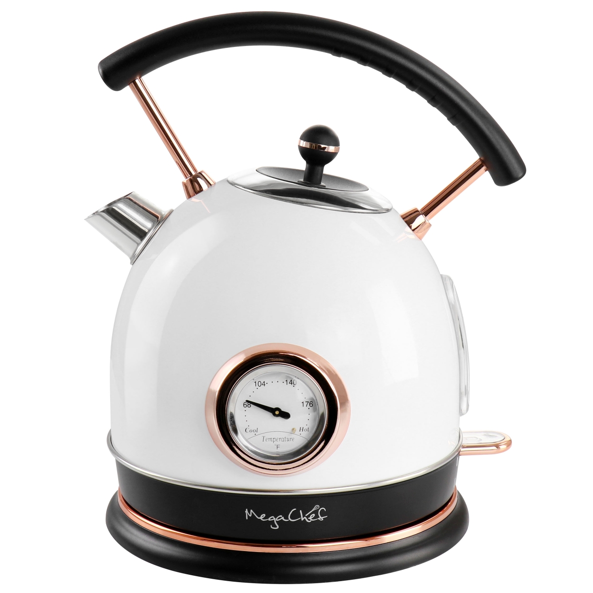 Picture of MegaChef MG-KTL2000W 1.8 Liter Half Circle Electric Tea Kettle with Thermostat in White