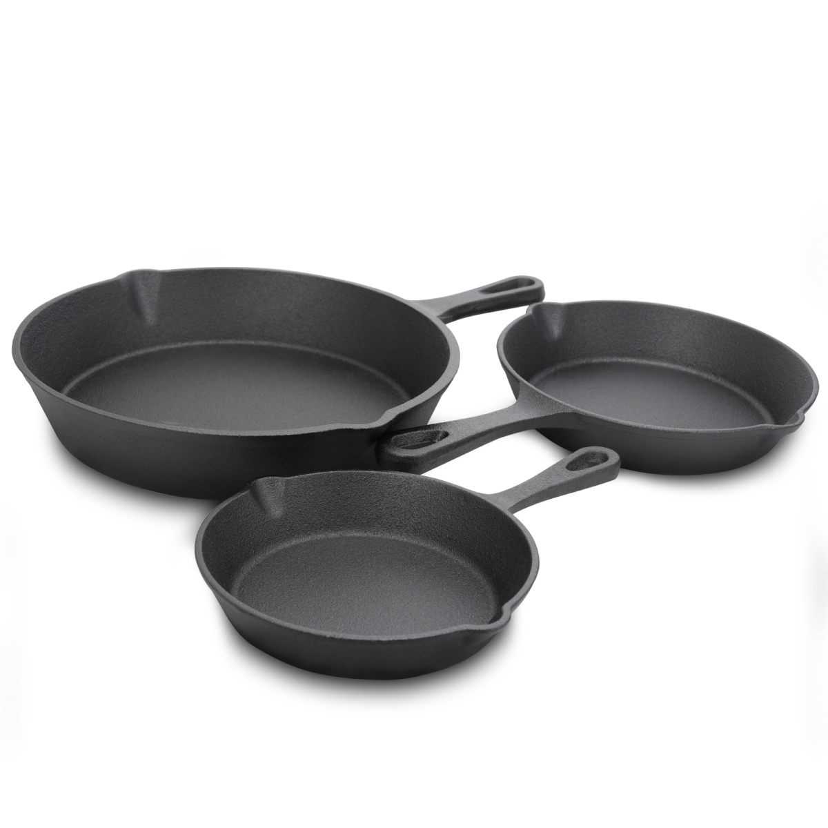 Picture of General Store 80174.03 Gibson Addlestone Preseasoned Cast Iron Skillet Set - 3 Piece