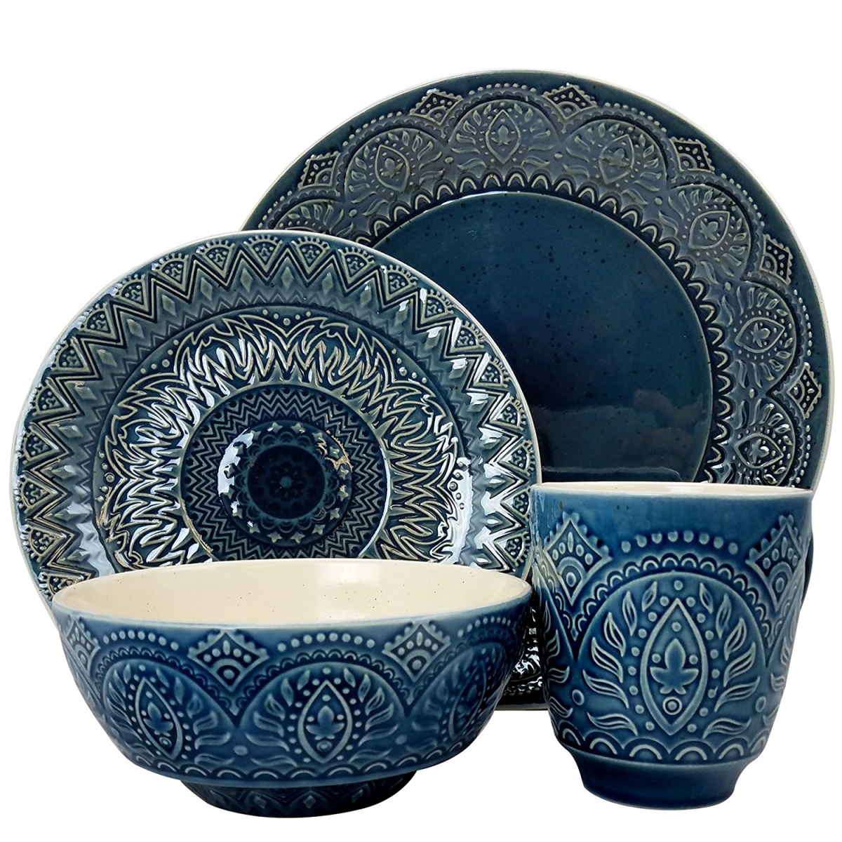 Picture of Elama ELM-PETRA Petra 16 Piece Stoneware Dinnerware Set