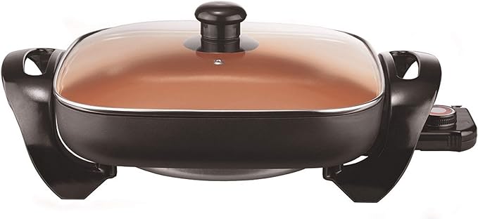 Picture of Brentwood SK-66 12 in. Nonstick Electric Skillet in Copper with Glass Lid