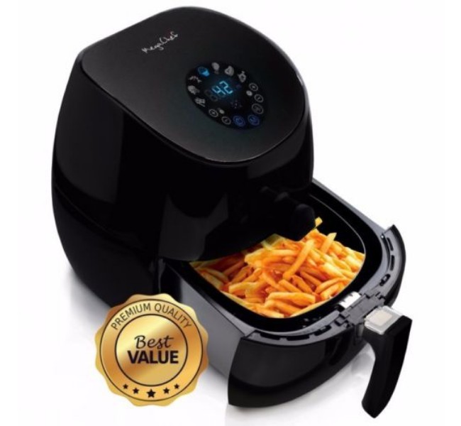 Picture of MegaChef MCAI-320 Airfryer And Multicooker With 7 Pre-Programmed Settings in Sleek Black&#44; 3.5 quart - Black