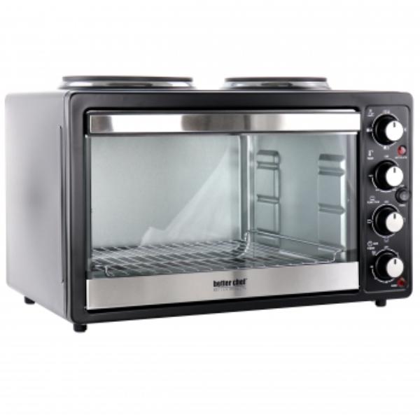 Picture of Better Chef IM-252DB Chef Central XL Toaster Oven & Broiler with Dual Solid Element Burners, Black