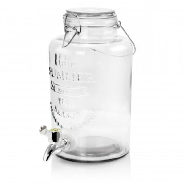 Picture of Gibson Home 124238.01 2.5 Liter Bayfront Summer Mason Jar Glass Beverage Dispenser
