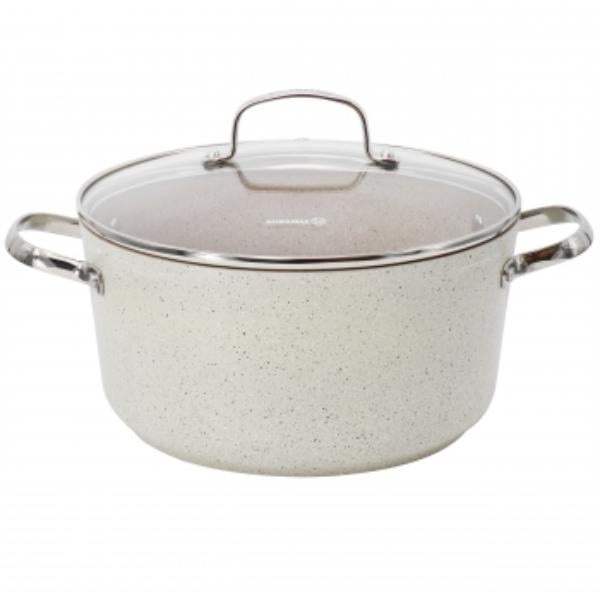 Picture of Korkmaz A1262 8 Liter Granita Aluminum Nonstick Casserole with Lid&#44; Tan