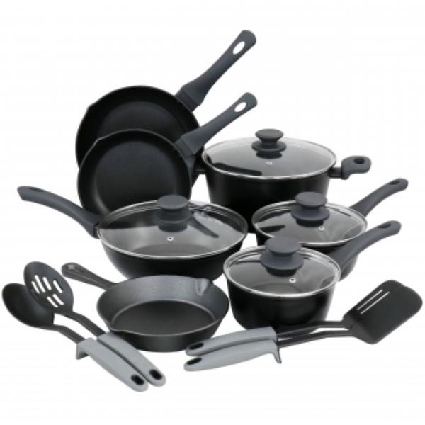 Picture of Gibson Elite 129209.15R Soho Lounge Non Stick Cookware Combo Set&#44; Black - 15 Piece
