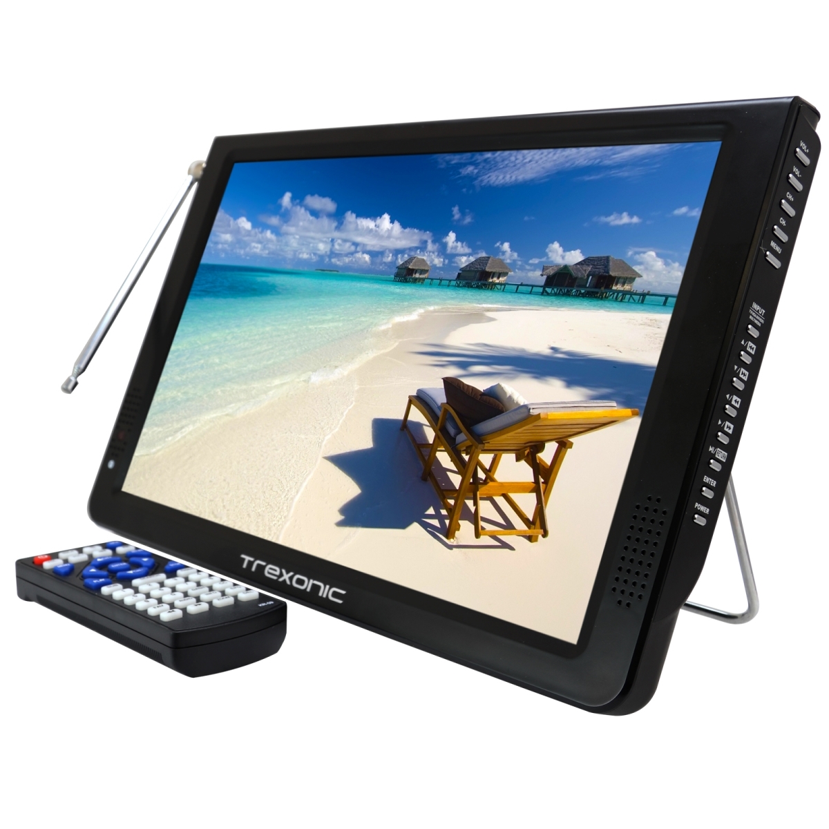 Picture of Trexonic TR-D12 12 in. Portable Ultra Lightweight Rechargeable Widescreen LED TV