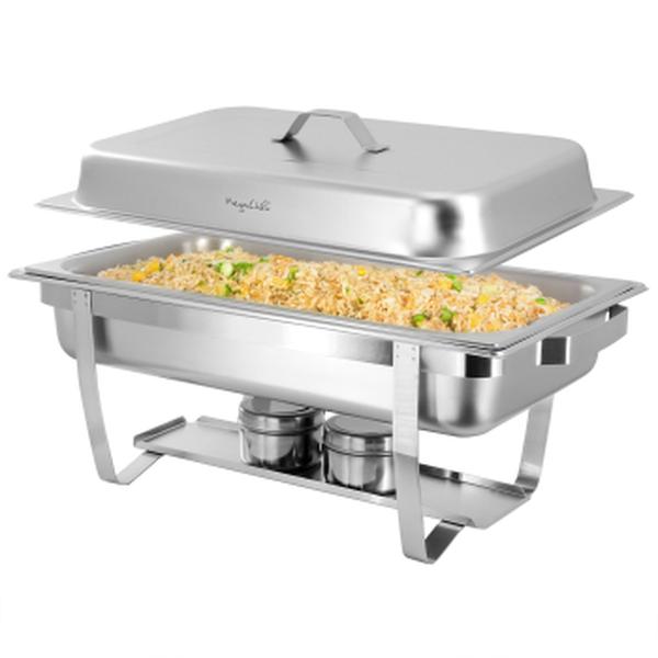 Picture of Megachef MG-430301-1 9.5 qt. Stackable Stainless Steel Professional Chafing Dish Food Warmer & Buffet Server Serving Dish