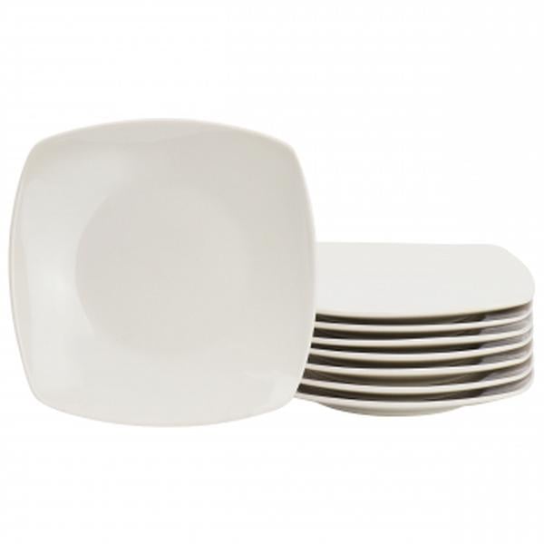 Picture of Gibson Home 141544.01 7 in. Zen Buffetware Sto are Dessert Plate Set, White - 8 Piece