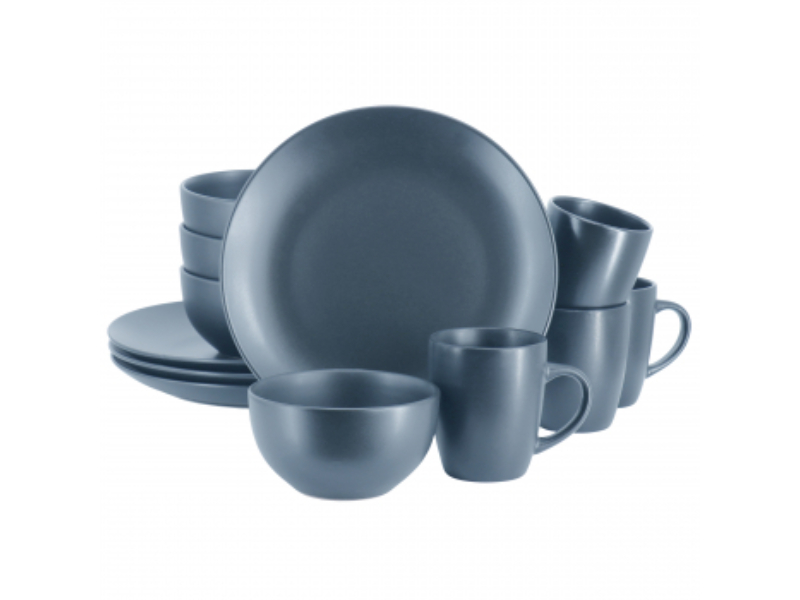Picture of Gibson Home 142564.12 Everyday Plus Round Sto are Dinnerware Set, Blue - 12 Piece