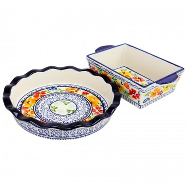 Picture of Gibson Elite 120847.02 10.5 in. & 10 in. Luxembourg Pie Dish & Bakeware Set in Sto are