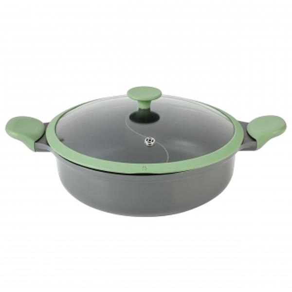 Picture of Kenmore 137393.02 6.5 qt. Theodore Nonstick Cast Aluminum Divided Hot Pot Pan with Lid