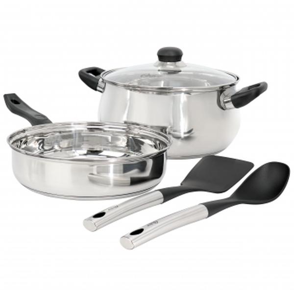 Picture of Oster 141109.05 Rametto Belly Shaped Stainless Steel Cookware Set, Silver - 5 Piece
