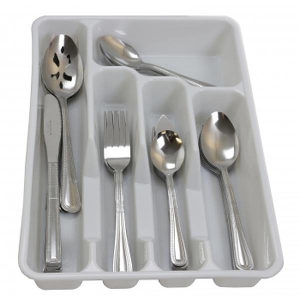 Picture of Gibson Home 43917.45 Basic Living Aston Flatware Set with Plastic Tray - 45 Piece