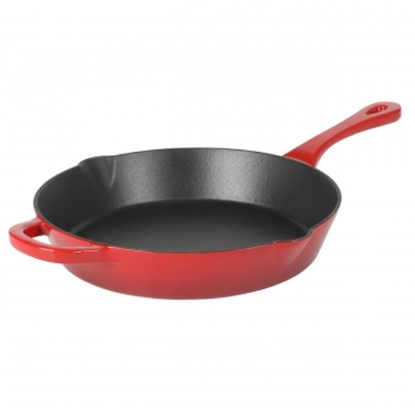 Picture of Crock Pot 137371.01 12 in. Artisan Enameled Cast Iron Round Skillet&#44; Gradient Red