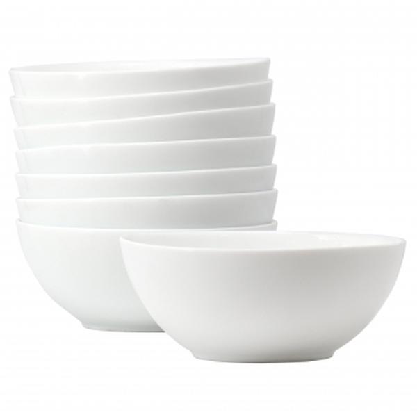 Picture of Ultra by Gibson 138953.08 5.5 in. Olstead Tempered Opal Glass Bowl Set&#44; White - 8 Piece