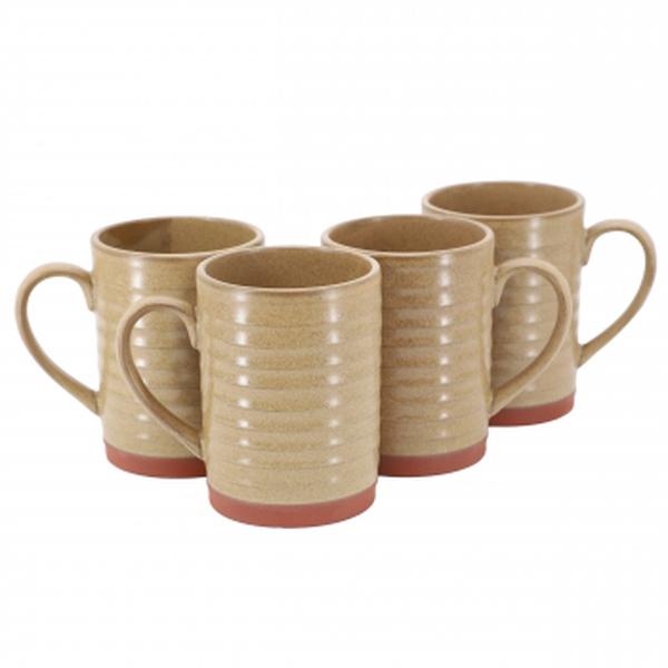 Picture of Gibson Home 142963.01 18.5 oz Terra Bella Terracotta Mug Set, Sandstone - 4 Piece