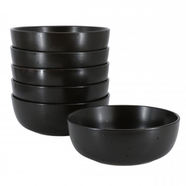 Picture of Studio 3B 143207.01 6.5 in. Mio Modern Coupe Round Sto are Bowl Set&#44; Pepper - 6 Piece