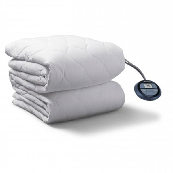 Picture of Sunbeam 2152759 Twin Size Electric Water Resistant Heated Mattress Pad with Dual Digital Controller