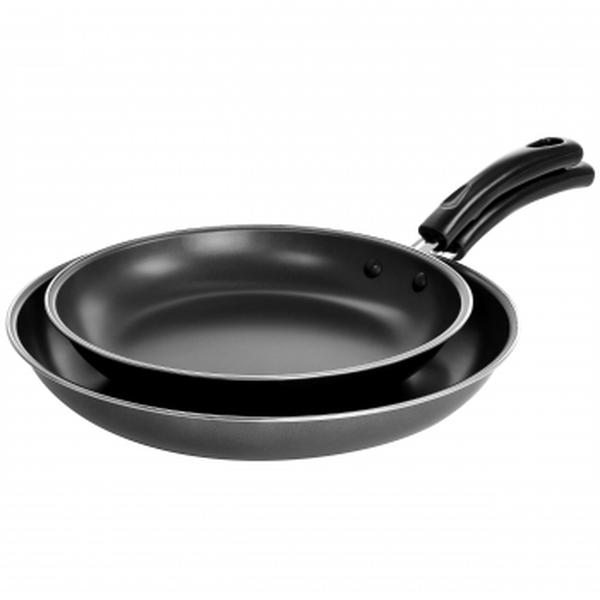 Picture of Gibson Everyday 127787.02 12 in. & 10 in. Highberry Frying Pan Set&#44; Metallic Grey - 2 Piece