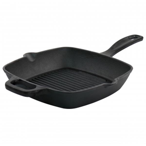 Picture of Oster 130014.01 10 in. Castaway Square Cast Iron Grill Pan with Pouring Spouts