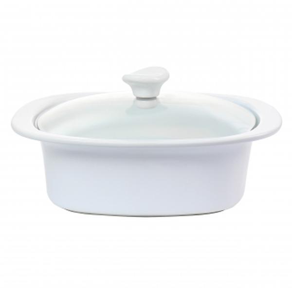 Picture of Gibson Elite 130953.02 1.9 qt. Gracious Dining Sto are Casserole with Glass Lid&#44; White