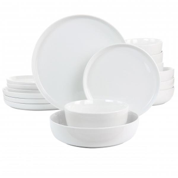 Picture of Gibson Home 131058.16 White Deco Fine Ceramic Dinnerware Set&#44; White - 16 Piece