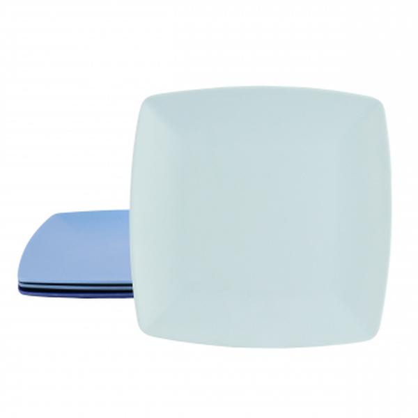 Picture of Gibson Home 136428.04 8.5 in. Greyson Square Melamine Dessert Plate Set, Assorted Blue - 4 Piece