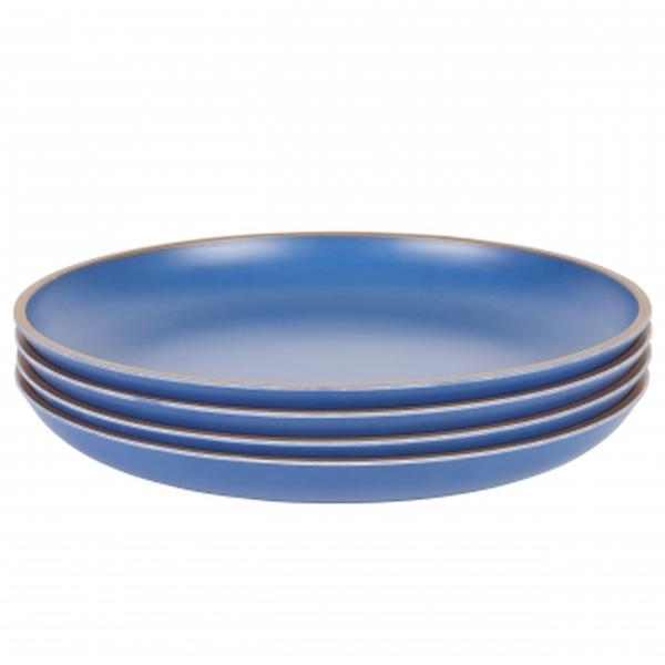 Picture of Gibson Home 136600.04 10.7 in. Rockabye Melamine Dinner Plate Set&#44; Blue - 4 Piece