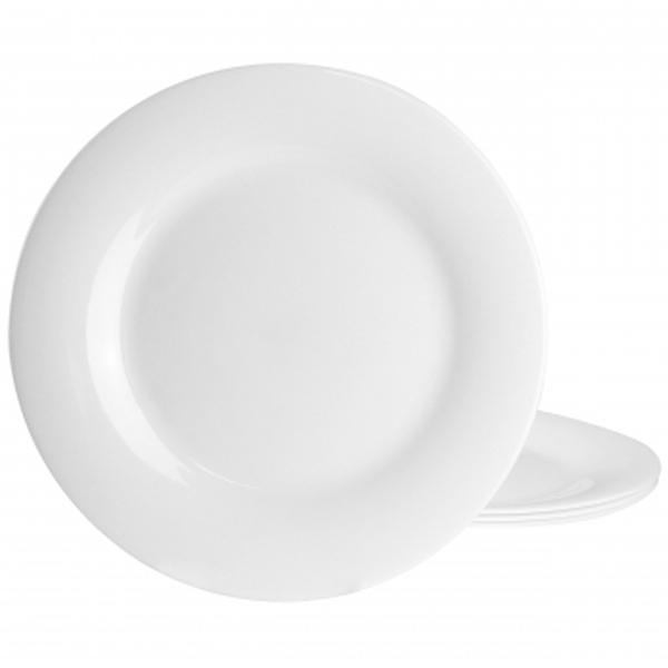 Picture of Gibson Ultra 135277.01 Farthington Tempered Opal Glass Dinner Plate Set&#44; White - 4 Piece