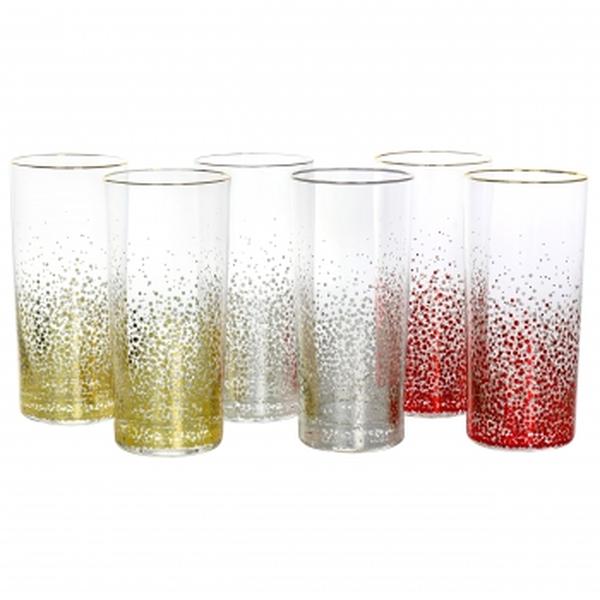 Picture of Laurie Gates 138937.01 16 oz California Designs Audrey Hill Glass Tumbler Set, Assorted Color - 6 Piece