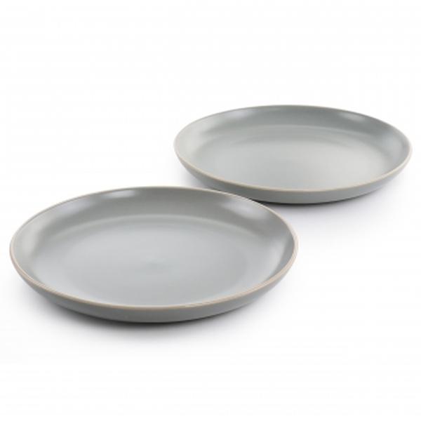 Picture of Gibson Home 138969.02 10.5 in. Rockaway Round Sto are Dinner Plate Set&#44; Matte Grey - 2 Piece