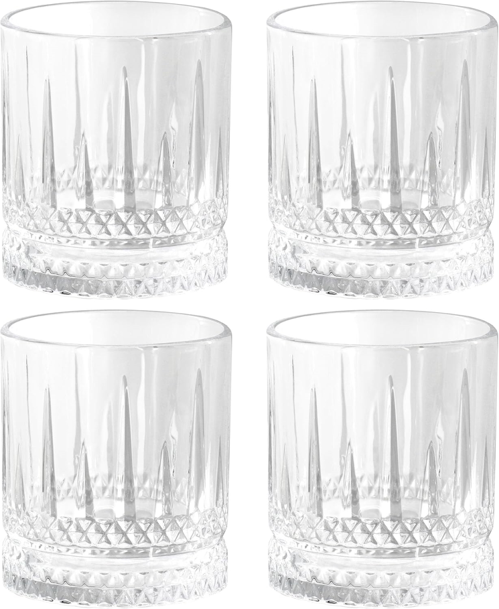 Picture of Gibson Home 142171.04 13 oz Iceberg Embossed Double Old Fashioned Glass Set, Clear - 4 Piece