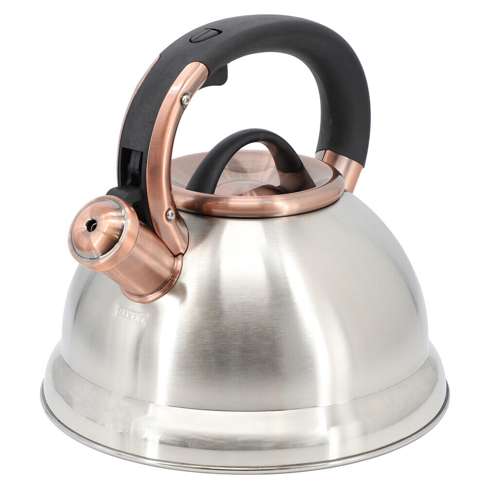 Picture of Mr. Coffee 143790.01 2.2 qt. Flintshire Stainless Steel Whistling Tea Kettle&#44; Silver