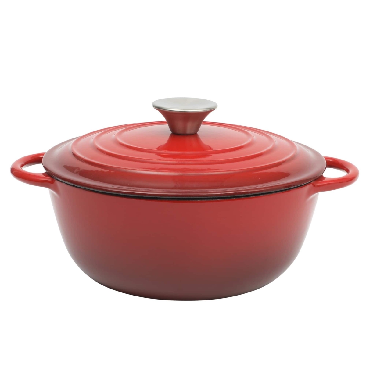 Picture of Gibson Home 143802.02 2.65 qt. Addlestone Enameled Cast Iron Dutch Oven with Lid&#44; Red