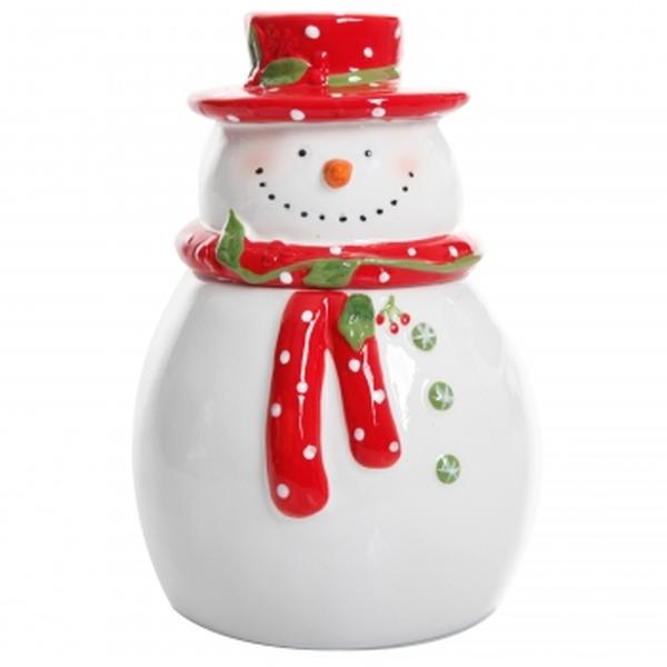 Picture of Gibson Home 113252.01 7.5 in. Jolly Plenitude Snowman Cookie Jar