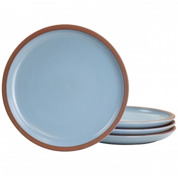 Picture of Gibson Elite 135289.04 10.8 in. Dumont Terracotta Dinner Plate Set&#44; Light Blue - 4 Piece