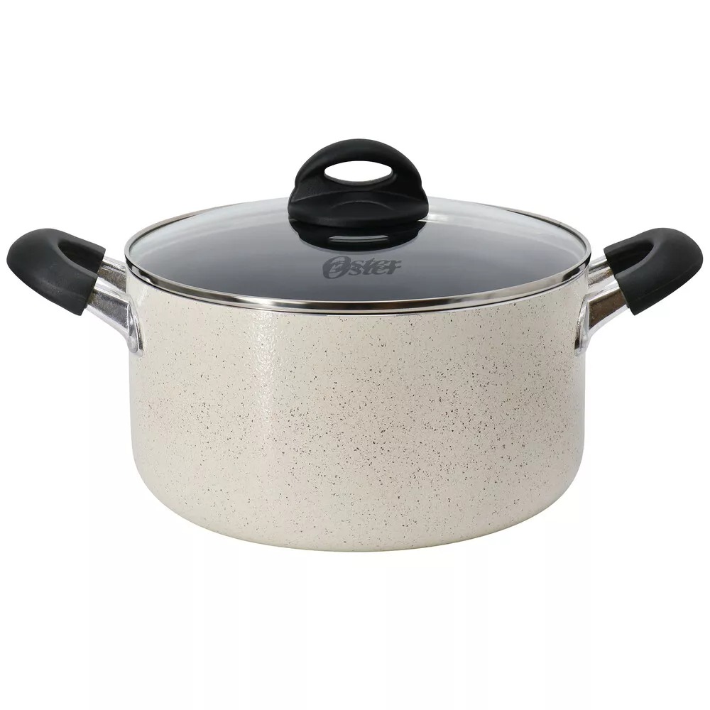 Picture of Oster 141078.02 6 qt. Clairborne Aluminum Nonstick Dutch Oven with Lid - Sand