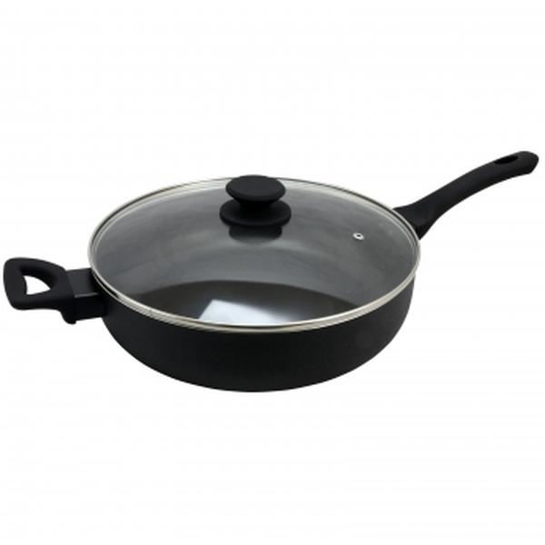 Picture of Oster 80130.02 5 qt. Ashford Aluminum Saut & Pan with Tempered Glass Lid&#44; Black