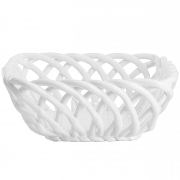Picture of Meritage 109304.01 9 in. Modern Prestige Square Dolomite Basket Serving Bowl&#44; White