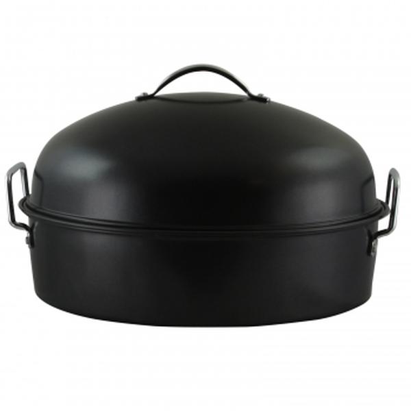 Picture of Gibson Home 90008.01 Kenmar High Dome Oval Roaster Set&#44; Black