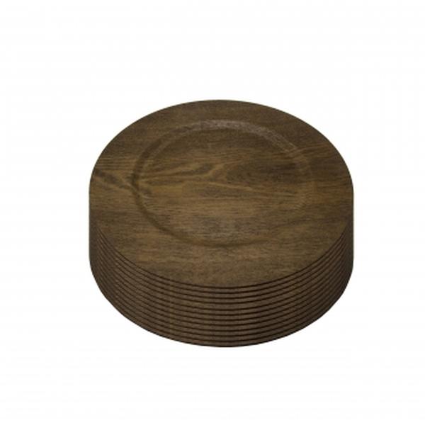 Picture of Gibson Home 94798.01 13 in. Feri Wooden Skin Luxe Charger - Set of 12