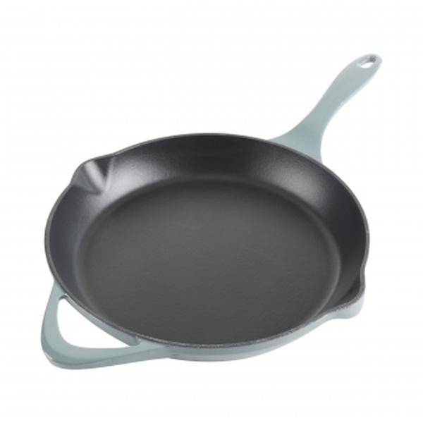 Picture of Cravings by Chrissy Teigen 123125.01 11 in. Round Enameled Cast Iron Skillet&#44; Ombre Green