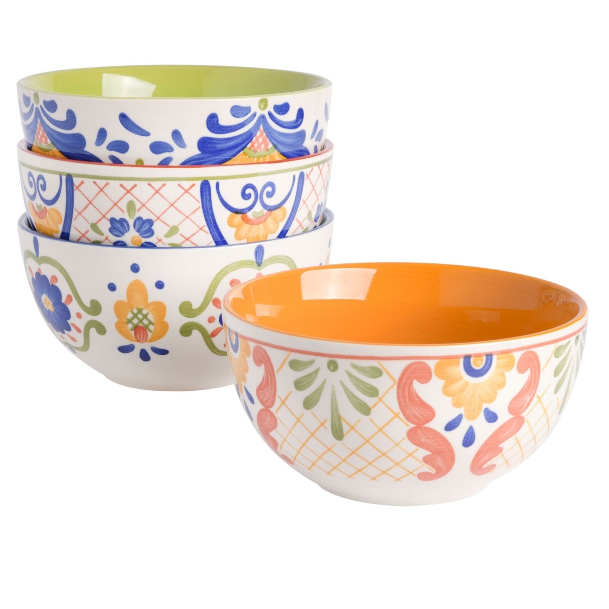 Picture of Laurie Gates 130971.04RR 6 in. Tierra Sto are Cereal Bowl Set&#44; Assorted Design - 4 Piece