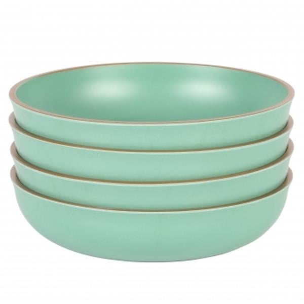 Picture of Gibson Home 136607.04 8.5 in. Rockabye Melamine Dinner Bowl Set, Green - 4 Piece