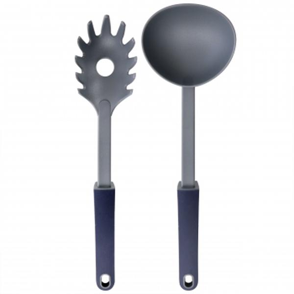 Picture of Oster 137545.02 Bluemarine Ladle & Pasta Server Utensil Set, Navy Blue - 2 Piece