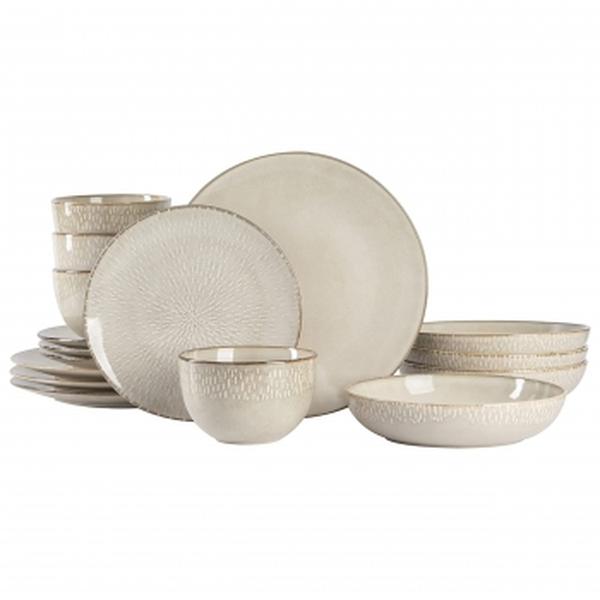 Picture of Gibson Elite 138959.16 Matisse Sto are Dinnerware Set with Reactive Glaze, Cream - 16 Piece
